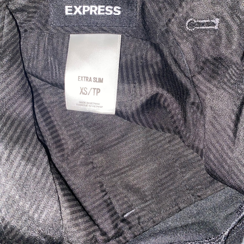 Extra Slim Solid Charcoal Cargo Flannel Suit Pants - image 4